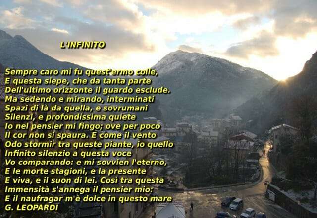 Cosi Tra Questa Immensità S'annega Il Pensier Mio